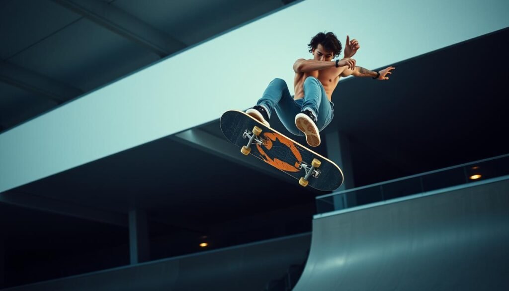 Skateboard Kickflip Rotation Technique