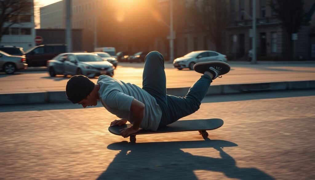 Street Skateboarding Safety Falling Techniques