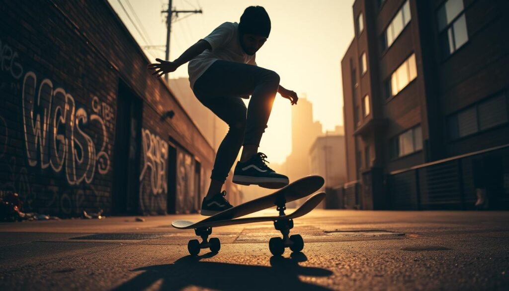 Street Skateboarding Stance and Balance